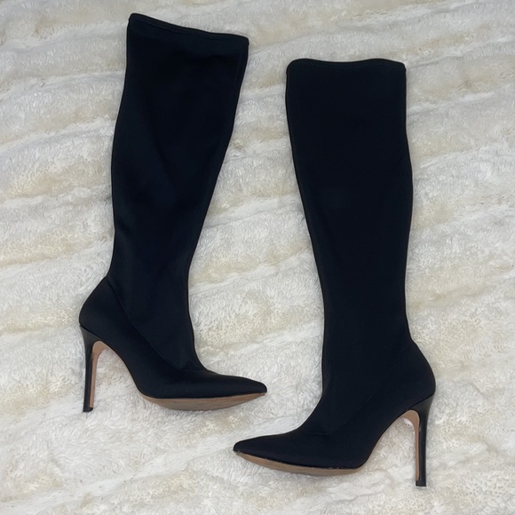 Halston Heritage Dani pointed-toe over thigh high boots - Picture 3 of 11